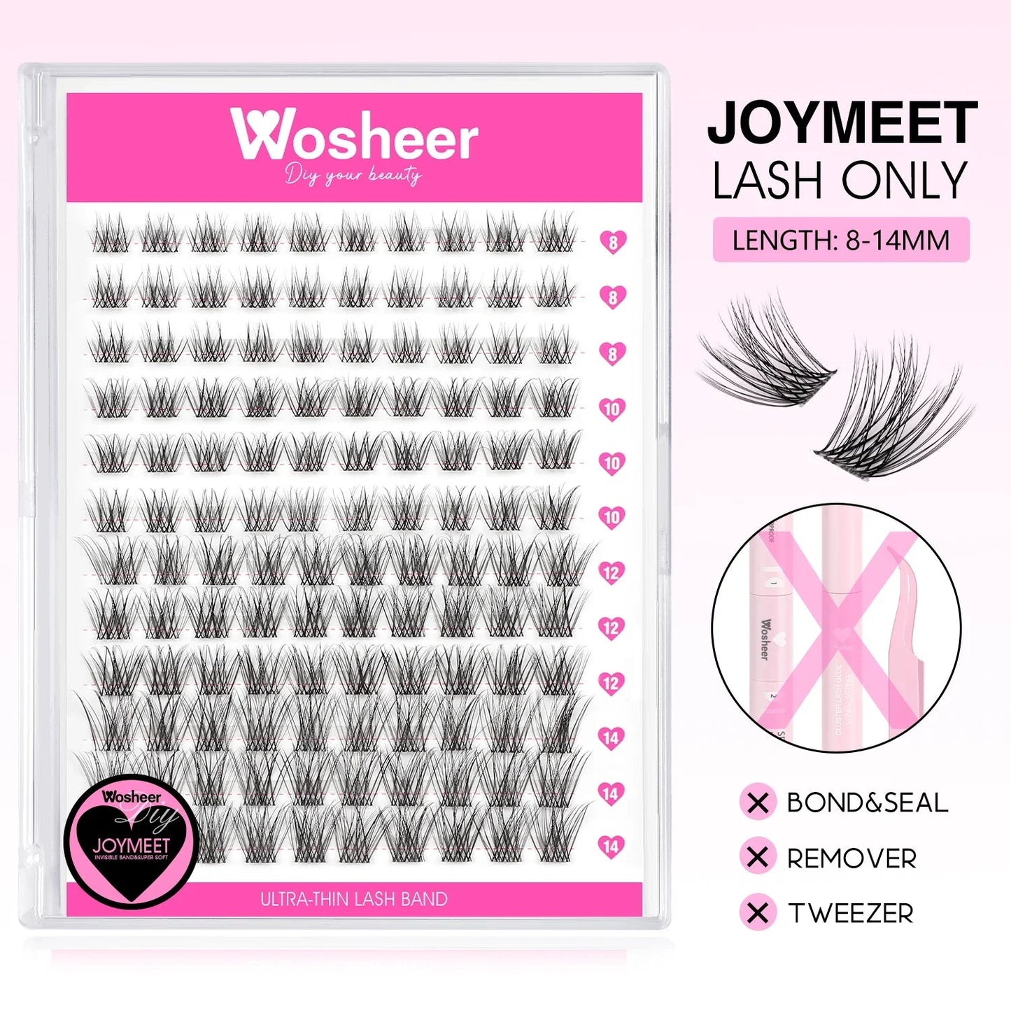 Eyelashes Clusters 320 pcs Natural Eyelash extension Cluster Lashes Volume Mixed Tray Lashes Cluster Natural Lashes