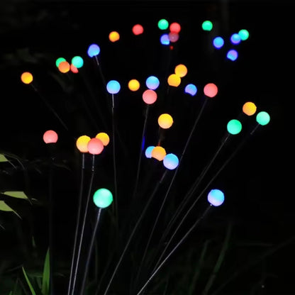 10 Outdoor Lights Solar Lawn Lamp Garden Lamp LED Wind-driven Firefly Ground Plug Lamp for Garden Lawn Landscape Holiday Light