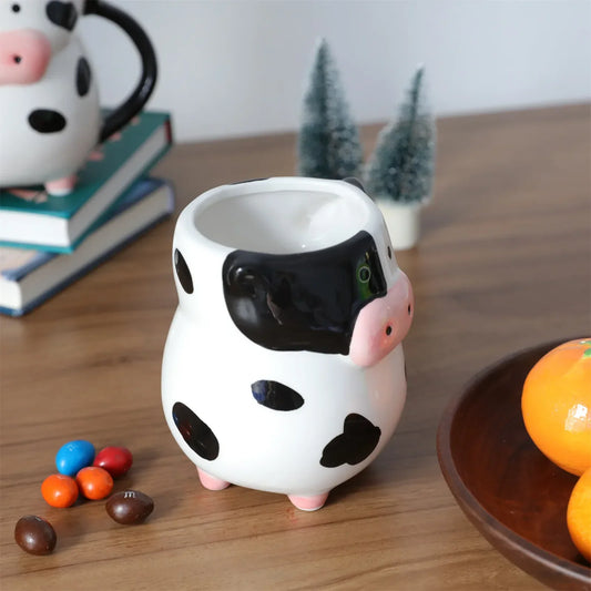 Funny Match with your Turtle Coaster | Cow Ceramic Mug 🐄  585ml/20oz – Coffee ☕, Milk 🥛 & Juice 🍹 Cup for Kids 👶, Breakfast 🍽️ & Christmas 🎁 Gift