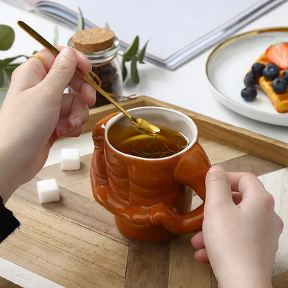 Funny Muscle Cup 💪 – Fierce Male Mug, Birthday Gift for Boys, Girlfriend, Mate