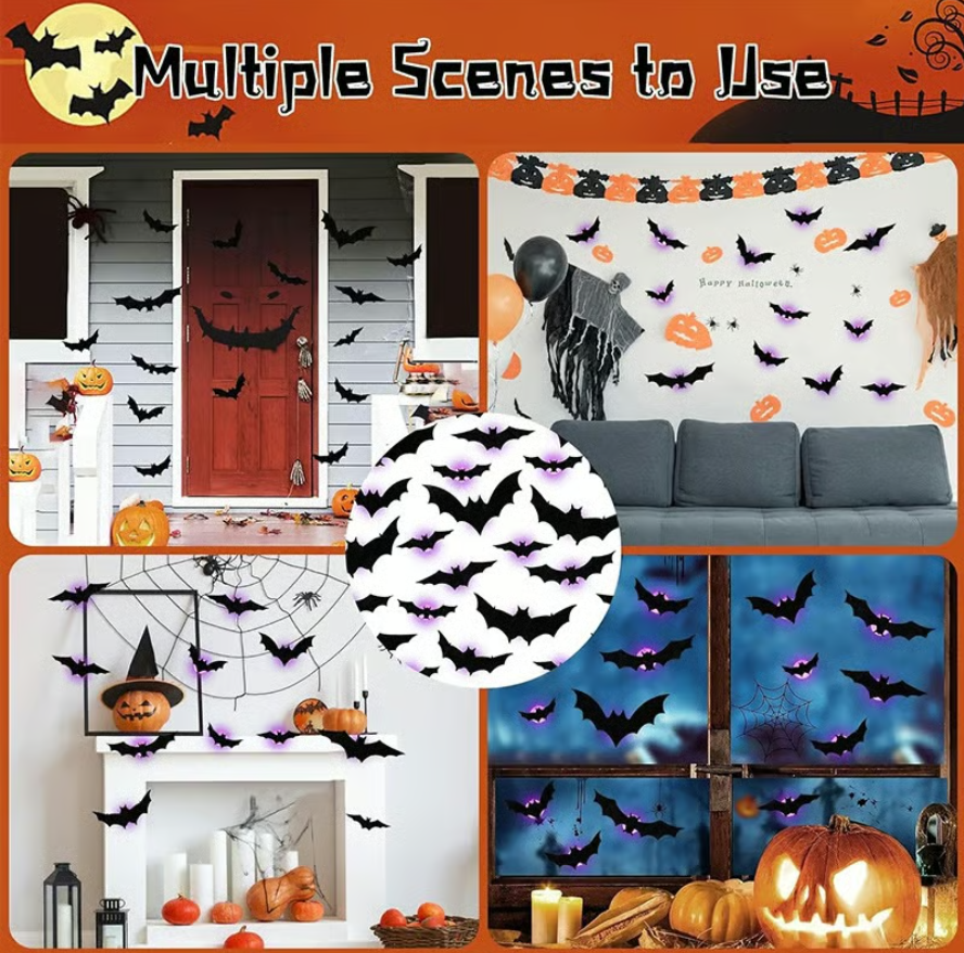 🦇Halloween 3D Lighted Bats