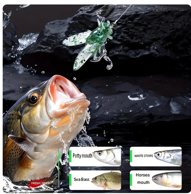 20 Flylure™ Hooks | realistic flies for big catches