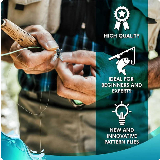 20 Flylure™ Hooks | realistic flies for big catches