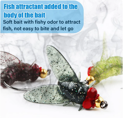 20 Flylure™ Hooks | realistic flies for big catches