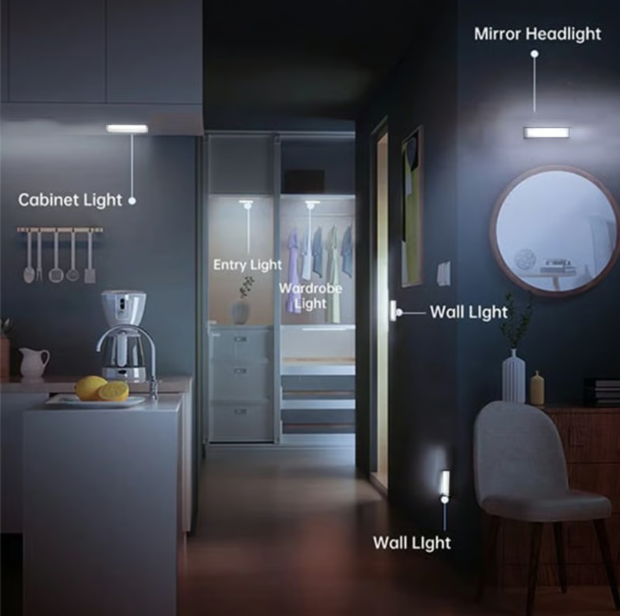 💡 Punch-free Smart Sensor Magnetic Rechargeable LED Lights