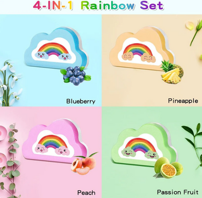 Rainbow Bath Bombs for Kids – 4 PCS Surprise Toy Gift Set for kids & Toddlers
