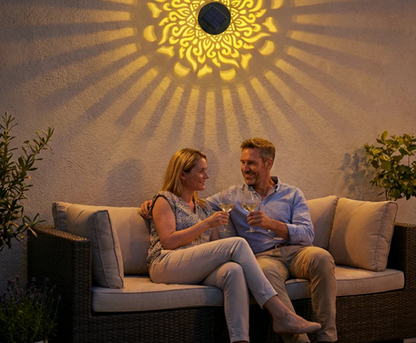 Solar Mandala Wall Light | Outdoor Garden Fence Projector Lamp 🪐🌌