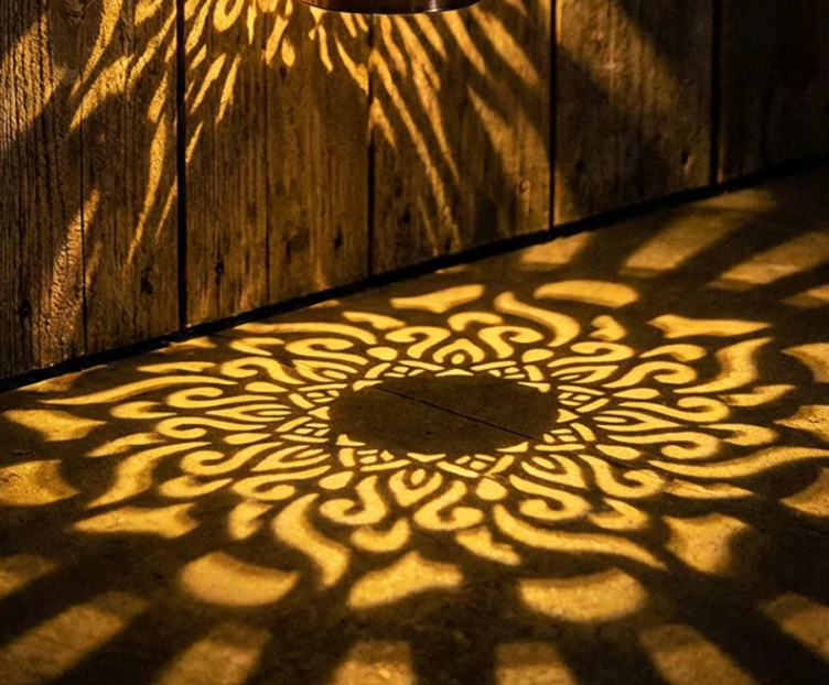 Solar Mandala Wall Light | Outdoor Garden Fence Projector Lamp 🪐🌌