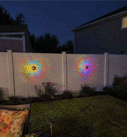 Solar Mandala Wall Light | Outdoor Garden Fence Projector Lamp 🪐🌌