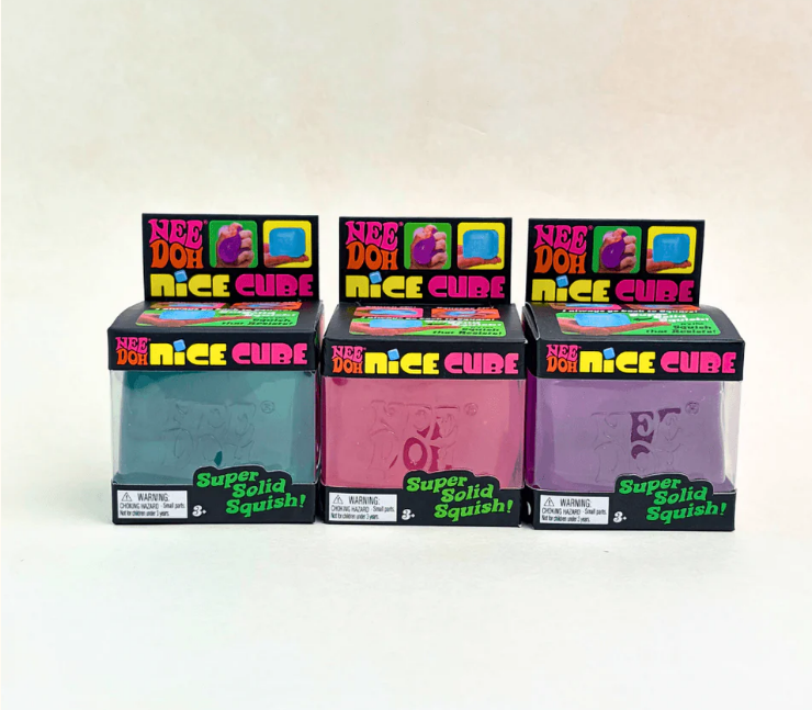 NeeDoh Nice Cube - Satisfying Square Shaped Sensory Toy, Original Size