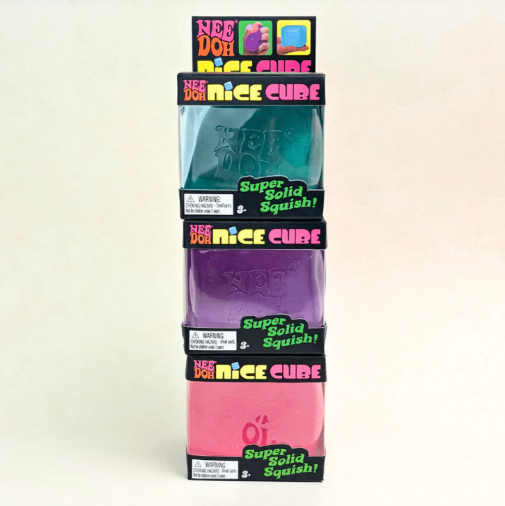 NeeDoh Nice Cube - Satisfying Square Shaped Sensory Toy, Original Size