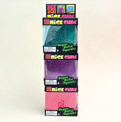 NeeDoh Nice Cube - Satisfying Square Shaped Sensory Toy, Original Size