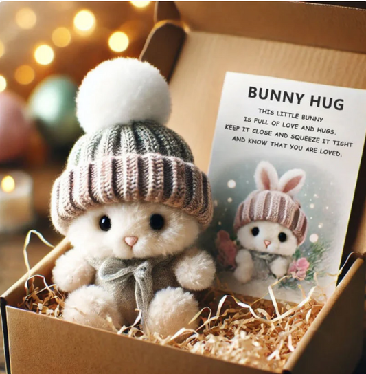 💖Easter Big Promotion: BUY 3 GET 1 FREE🔥Handmade Mini Bunny Hug Cute Easter Gift🐇🎁