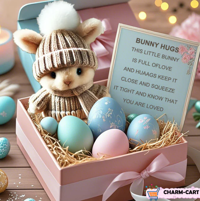 💖Easter Big Promotion: BUY 3 GET 1 FREE🔥Handmade Mini Bunny Hug Cute Easter Gift🐇🎁