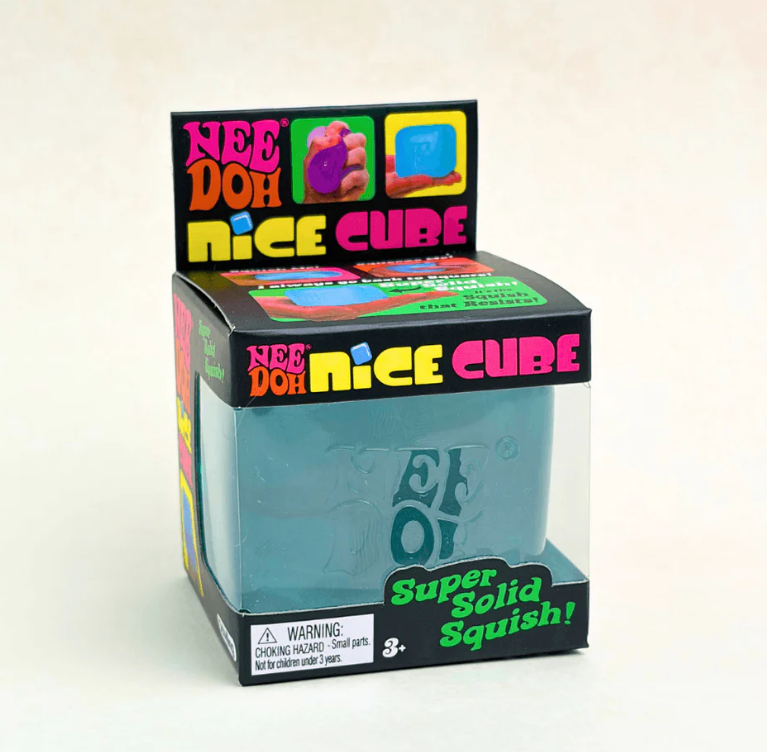 NeeDoh Nice Cube - Satisfying Square Shaped Sensory Toy, Original Size