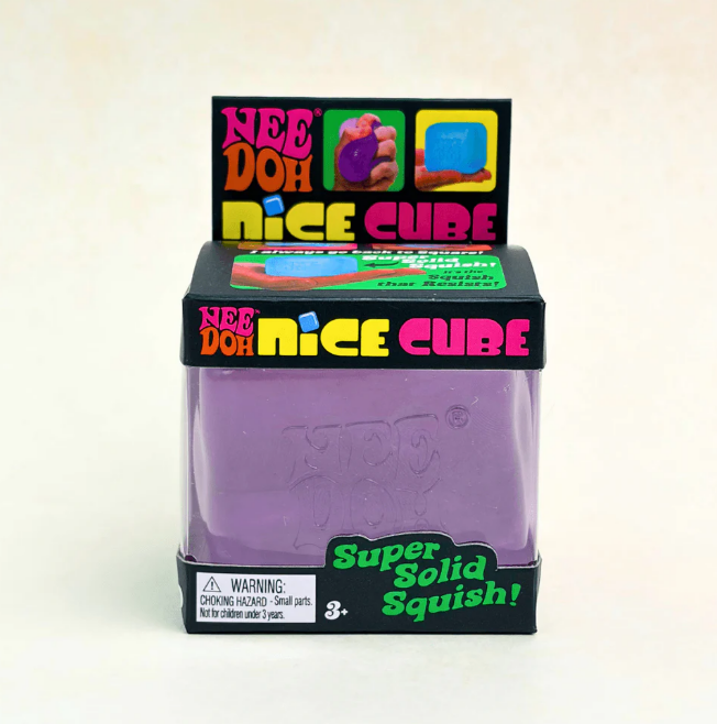 NeeDoh Nice Cube - Satisfying Square Shaped Sensory Toy, Original Size