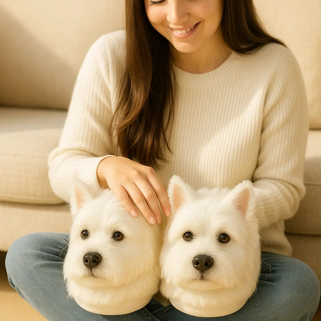 🐕 Super Realistic Dog Plush Slippers — Feel Like Walking with Your Dog Every Step