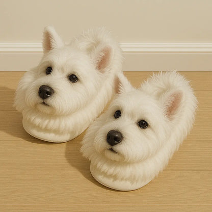 🐕 Super Realistic Dog Plush Slippers — Feel Like Walking with Your Dog Every Step