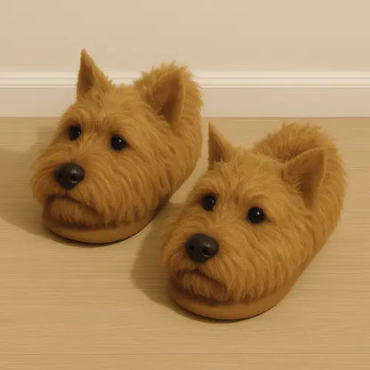 🐕 Super Realistic Dog Plush Slippers — Feel Like Walking with Your Dog Every Step