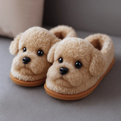 🐕 Super Realistic Dog Plush Slippers — Feel Like Walking with Your Dog Every Step