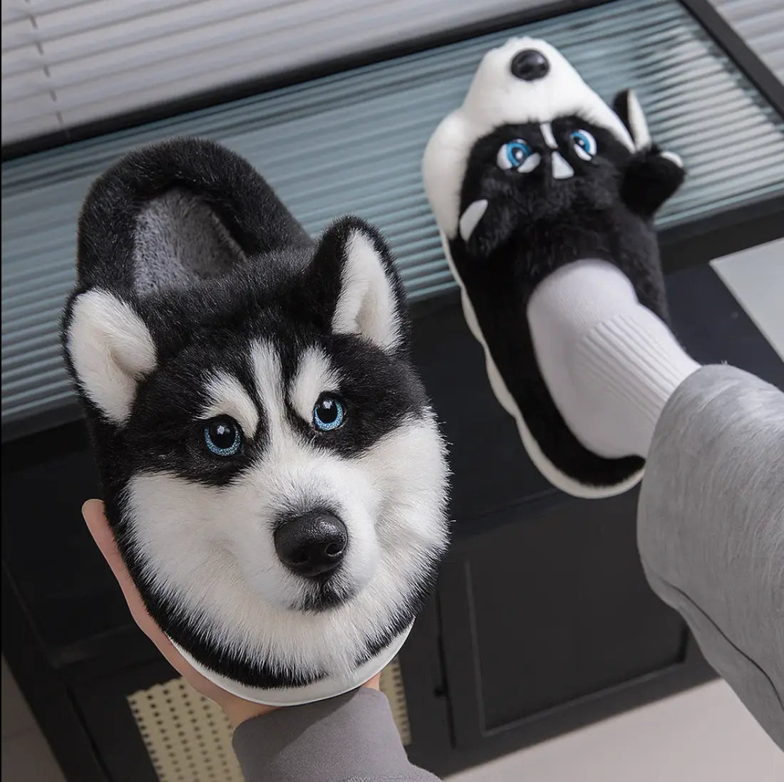 🐕 Super Realistic Dog Plush Slippers — Feel Like Walking with Your Dog Every Step