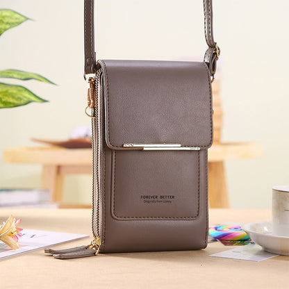 Simple And Elegant Women's Touchscreen Crossbody Phone Wallet